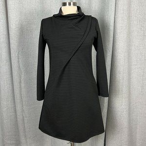 Long sleeve, a-line shift black dress, Size S